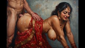 Desi Indian college girls in hotel room sex party