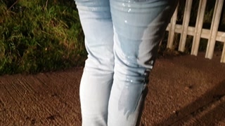 ⭐ Public Wetting in tight blue jeans,  then rewetting them again later! (No toilets allowed) ;)