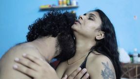 Blindfolded sex by Vaishnavy and Sharun Raj, Mallu couple hot blindfolded sex, Mallu couple hot romance in bikkini and sex