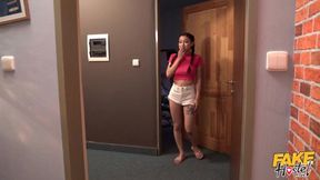 RAE LIL BLACK gets deepthroat & facial in fake agent escapades