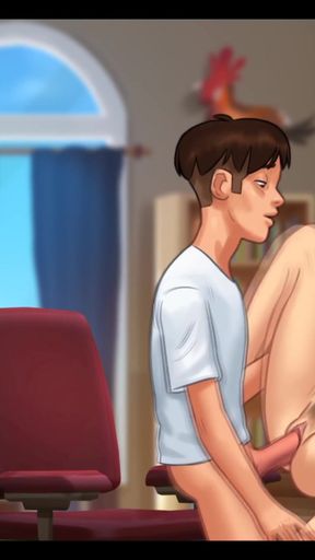 Teacher with student.Reward from teacher.Summertime saga   Clip 1