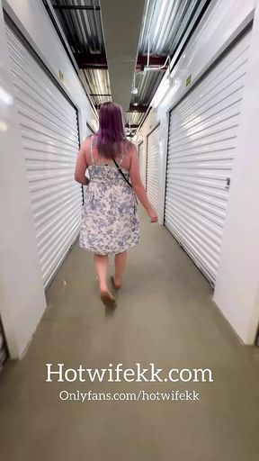 Having some sneaky public fun at a storage unit