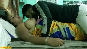 Desi Hot Kamwali Sex with young Boss! Don'_t tell my Wife!!