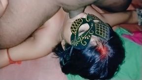Desi Stepmom Facefuck with Boyfriend Riding, Doggy Style Fucking
