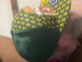 I'm about to cum in my step brothers throat with his large cock