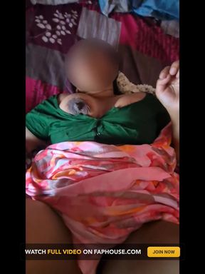 Sexy Amateur Indian Wife in Green Blouse Missionary Fuck &amp; Doggy Style Pussy Creampie