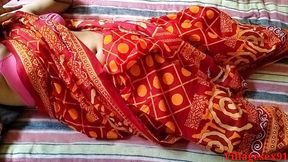 Red Saree Sonali Bhabi Sex by Local Boy