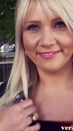 German chubby blonde milf picked up and fucked public   Clip 1