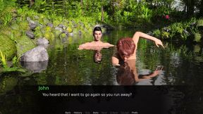 Dusklight Manor - Sex Scene 9 - Jhon Having Fun with Audrey &amp; Lizzie and Fucked Audrey Inside River