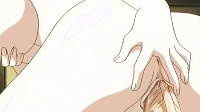 Watch this busty anime babe take two hard cocks and get pounded in uncensored action