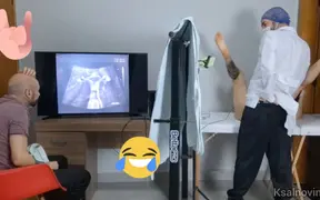 Wife at Ultrasound with Husband.