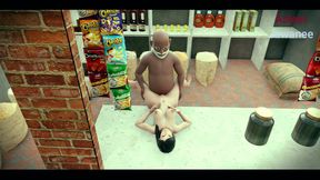 Grocery store owner fucked a young lady