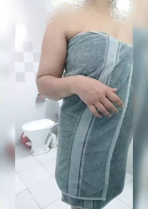 Indian Mom Shower Striptease