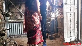 Red Saree Wife Outdoor Blowjob