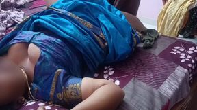 Hot Indian Stepaunty Fucked in Saree and Doggy Creampief