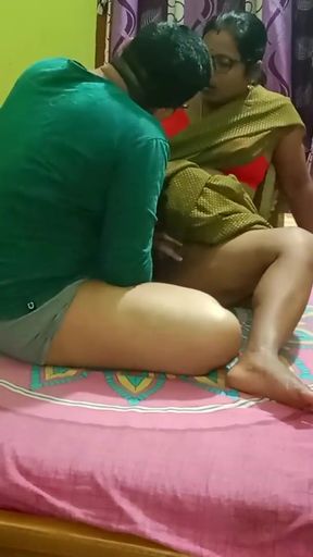 Sexy IT Engineer Sunita Get Fucked and Creampied in Saree with Student   Clip 1
