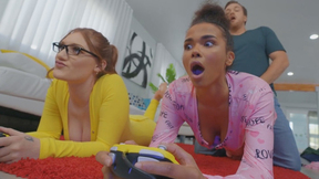 ”REALITY KINGS Hotties demanded some meat while gaming - Aria Kai, Alina Ali, Kyle Mason”