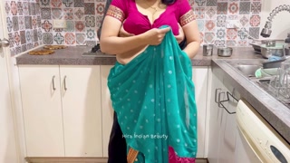 Beautiful Big Boobs Married Indian Wearing Saree - Taboo Sex with