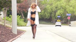 Horny Kayla Kayden whoring herself out on the street