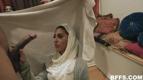 Impressive girls Audrey Royal, Sophia Leone and Monica Sage are getting fucked by a big black cock