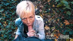 German MILF caught in public POV
