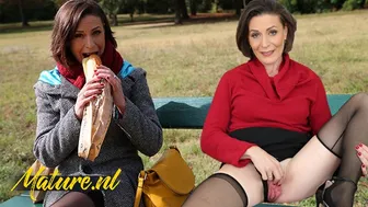 French MILF Seduces Stranger for Public Anal Creampie After Lunch