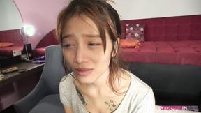 ”Asian Babe Satisfied In Creampie Session”