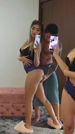 CUCKOLD! If the husband doesn't have time for her, the brother-in-law takes care of fucking her! CUM IN MOUTH!   Clip 1