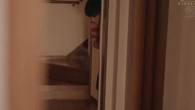 Cute Aisan babe is playing with partner's hard pecker in this scene