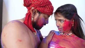 Hot Desi Indian Sanjana Holi Special Hard Sex