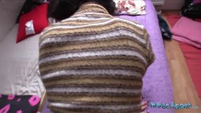 Public Porn - Super cute college girl lets me creampie in her room