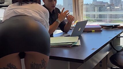 Busty Secretary Fucks Her Way to a Promotion, Boss Cant Resist That Fat Ass
