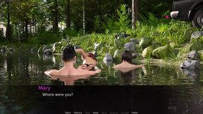 Dusklight Manor - Sex Scene 9 - Jhon Having Fun with Audrey &amp; Lizzie and Fucked Audrey Inside River