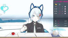 AI anime beauty moans while fucked by toys