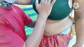 Neighbour Aunty's hot navel suck with honey by desi boy - tamil dirty talk with loud moaning