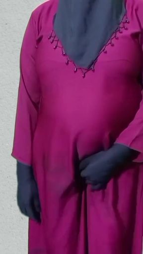 Labani Boudi wearing hijab and bokhra   Clip 1
