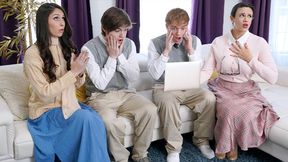 Religious Step Moms Enjoy The Cock More Than The Book
