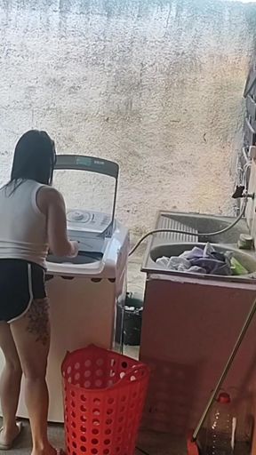 wife left and the maid couldn't resist my erect dick   Clip 1