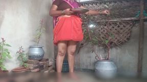 Aunty porn video with attractive dress doggy style