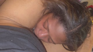 College BBW Swallowing Dick in a Leg Lock