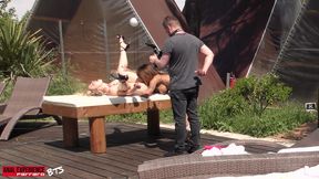 Bts, Two Hot Girls Fucked Hard in the Ass in Naturist Camping