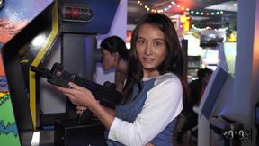 ”Fucking a sexy babe in a game room - Veronica Church”