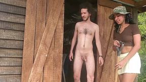 Brunette girly enjoys fucking in fresh air after a hard day
