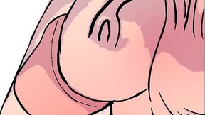Dick Growth Animation 1026 (From a small dick to a huge dick)