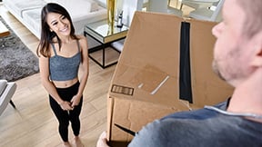 ”Tiny Asian Jasmine Grey ravaged by a huge dude”