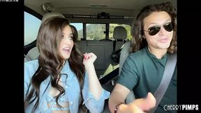 Stepsister Aubree Valentine Tempts Step bro Into The Back Of His Truck With Her Trimmed Pussy