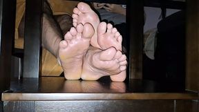 Under the table footsie