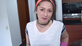 ”Latin Cleaning Lady Valeria Cardozo Rides Prick Hard”
