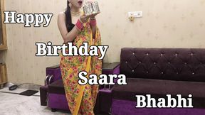 Indian beautiful Saara bhabhi celebrate her birthday with devar ji saara bhabhi give return gift devar ji sexy creampie pussy