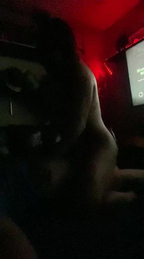 Getting in the room, uncensored because it's dark